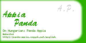 appia panda business card